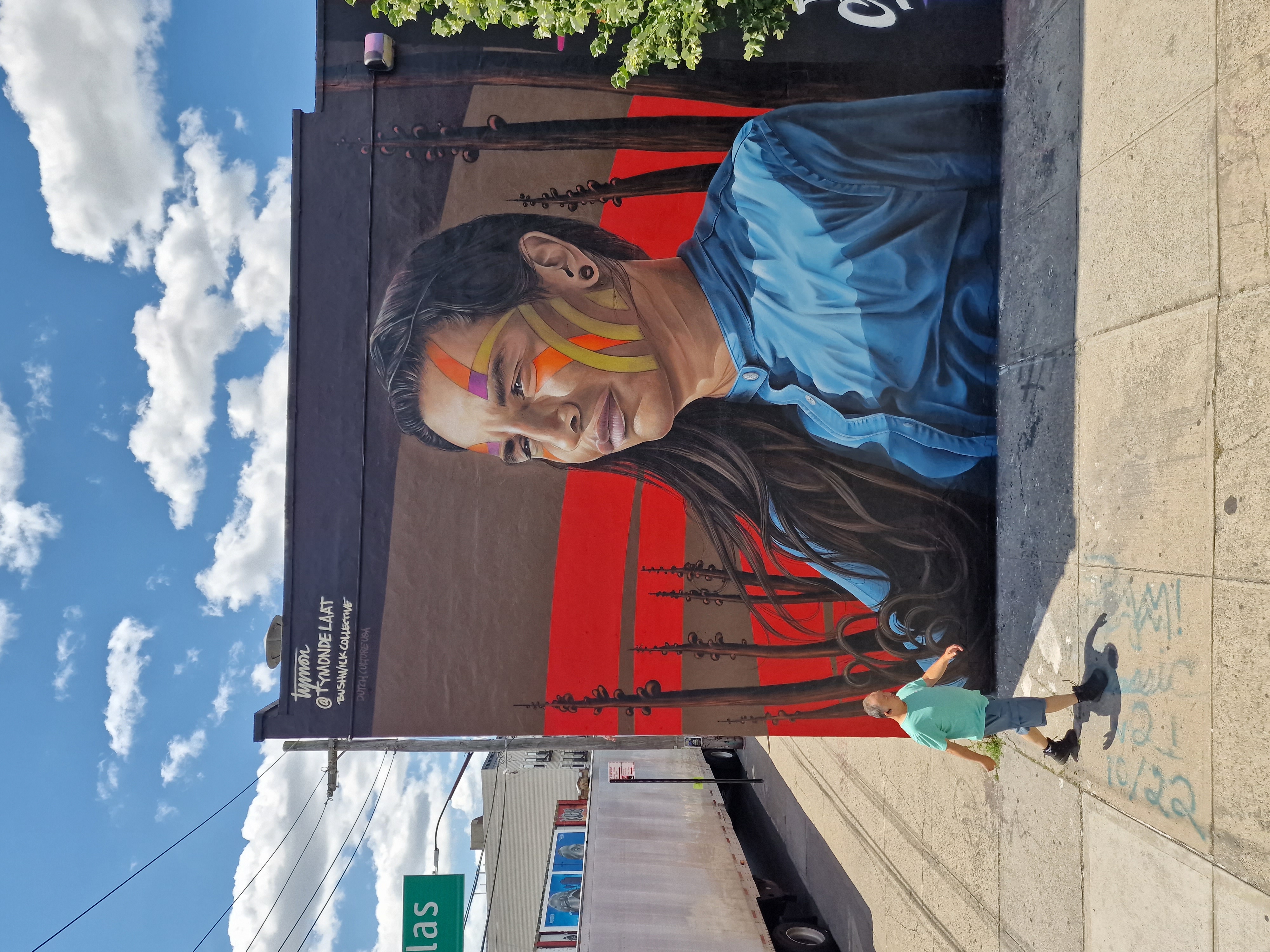 muurschildering realisatie in New York voor Bushwick collective festival